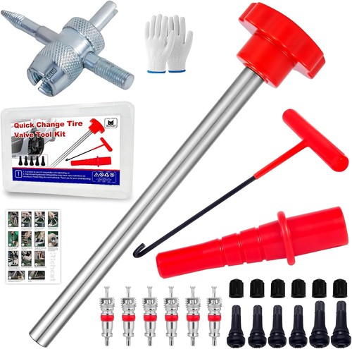 Quick change tire valve tool - valve,